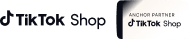 Logotipo do TikTok Shop ao lado do selo Anchor Partner TikTok Shop.