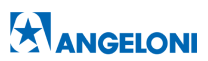 Logotipo da rede Angeloni em azul sobre fundo branco, apresentando um &iacute;cone quadrado com a letra A estilizada e uma estrela no interior, acompanhado pelo nome ANGELONI em letras mai&uacute;sculas.