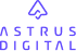 Logotipo da Astrus Digital na cor roxa com &iacute;cone geom&eacute;trico estilizado no topo.