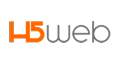 Logotipo da H5web com as letras H5 estilizadas em laranja e a palavra web em cinza.