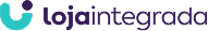 Logotipo da Loja Integrada composto por um &iacute;cone abstrato ciano e roxo &agrave; esquerda e o nome da marca escrito em letras min&uacute;sculas roxas.